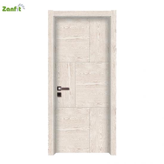 white simple single leaf hotel PVC interior door