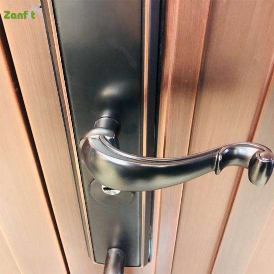 Entry Gate Galvanized Copper Color Double Security Steel Door Designs